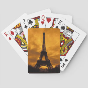 EU, Frankreich, Paris.  Eiffelturm. Spielkarten