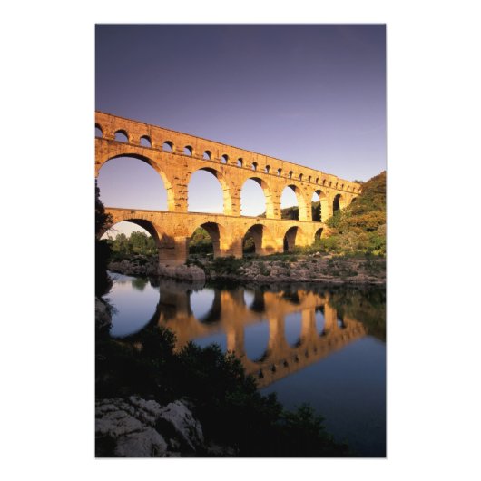 EU, Frankreich, Provence, Gard, Pont du Gard. Fotodruck (Vorne)