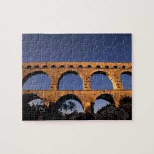 EU, Frankreich, Provence, Gard, Pont du Gard. römi Puzzle