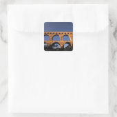 EU, Frankreich, Provence, Gard, Pont du Gard. römi Quadratischer Aufkleber (Tasche)