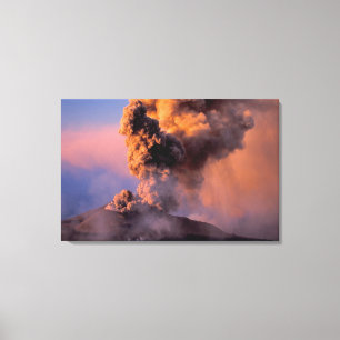 EU, Italien, Sizilien, Mt. Etna Gipfelkrater Leinwanddruck