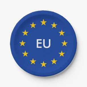 EU kennzeichnen PapierParty-Teller für europäisc Pappteller