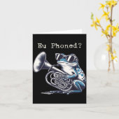 Eu Phoned Funny Euphonium Frog Music Band Pun Karte (Gelbe Blume)
