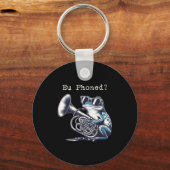 Eu Phoned Funny Euphonium Frog Music Band Pun Schlüsselanhänger (Vorderseite)