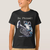 Eu Phoned Funny Euphonium Frog Music Band Pun  T-Shirt (Vorderseite)