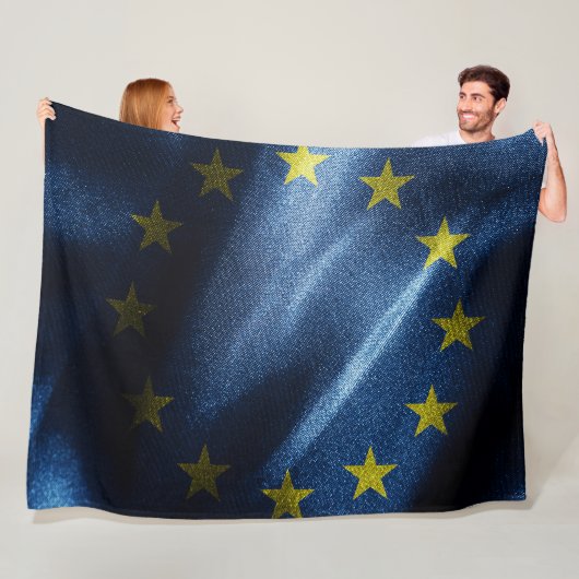 EU-Seidenflagge Fleecedecke (Beispiel)