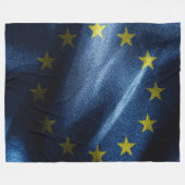 EU-Seidenflagge Fleecedecke (Vorderseite (Horizontal))