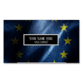 EU-Seidenflagge Magnetische Visitenkarte (Vorderseite)