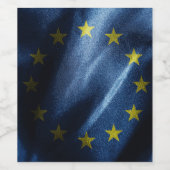 EU-Seidenflagge Weinetikett (Einzelnes Label)