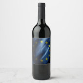 EU-Seidenflagge Weinetikett (Vorderseite)
