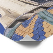 EU, Spain, Catalonia, Palau de la Generalitat. Poster (Ecke)