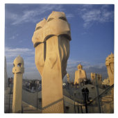 EU, Spanien, Katalonien, Barcelona. Antonio Gaudi Fliese (Vorderseite)