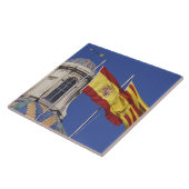 EU, Spanien, Katalonien, Palau de la Generalitat. Fliese (Seite)