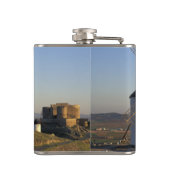 EU, Spanien, La Mancha, Consuegra. Windmühlen und Flachmann (Rückseite)