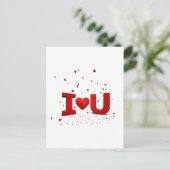 EU te amo - I Liebe you Postkarte (Stehend Vorderseite)
