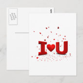 EU te amo - I Liebe you Postkarte (Vorne/Hinten)