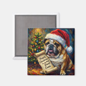 EUAN ~ BULLDOG Weihnachtsgrüße ~ Magnet (Vorderseite/Rückseite)