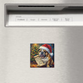 EUAN ~ BULLDOG Weihnachtsgrüße ~ Magnet (In Situ (Geschirrspüler))