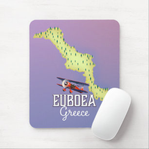 Euböa Griechenland Karte Reiseplakat Mousepad