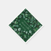 Eucaliptus Rustic Wedding Event Serviette (Ecke)