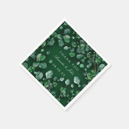 Eucaliptus Rustic Wedding Event Serviette (Ecke)