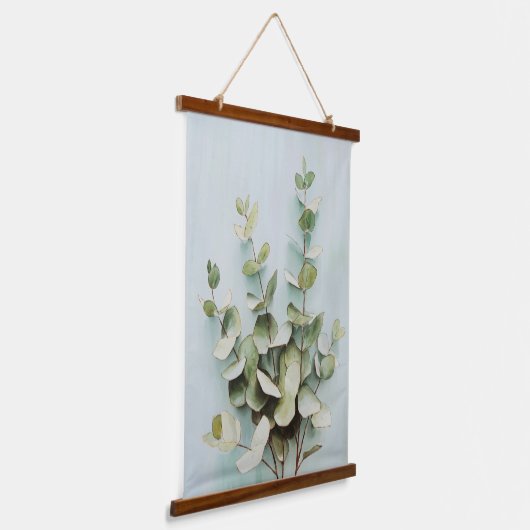 eucaliptus Wood Topped Wall Tapestry Wandteppich Mit Holzrahmen (Gewinkelt)