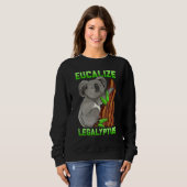 Eucalize Legalyptus Stoner Koala Bear Pun Meme Sweatshirt (Vorne ganz)