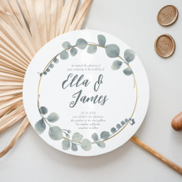 Eucalptus Wreath Wedding Einladung