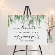 Eucalpytus Verlasse Gold Glitzer Engagement Party