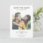 Eucalypt-LGBTQ Save the Date mit Foto (Stehend Vorderseite)