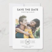 Eucalypt-LGBTQ Save the Date mit Foto (Vorderseite)