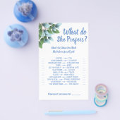 Eucalypt Wäre ihr lieber Brautparty Game Card Flyer (Einzeln)