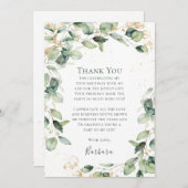 Eucalyptus 70th Birthday Dankeskarte (Vorne/Hinten)