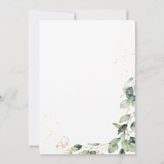 Eucalyptus 90th Birthday Dankeskarte (Rückseite)