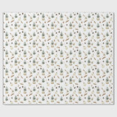 Eucalyptus Acorns Weihnachten Geschenkpapier (Flach)