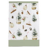 Eucalyptus Acorns Weihnachten Mittlere Geschenktüte (Rückseite)