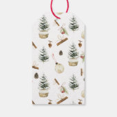 Eucalyptus Acorns Weihnachtskarte Geschenkanhänger (Rückseite)