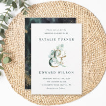Eucalyptus Ampersand Gold Green Wedding