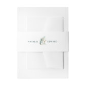 Eucalyptus Ampersand Gold Green Wedding Einladungsbanderole (Vorderseite Beispiel)