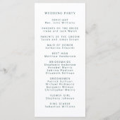 Eucalyptus Ampersand Gold Green Wedding Programm (Rückseite)