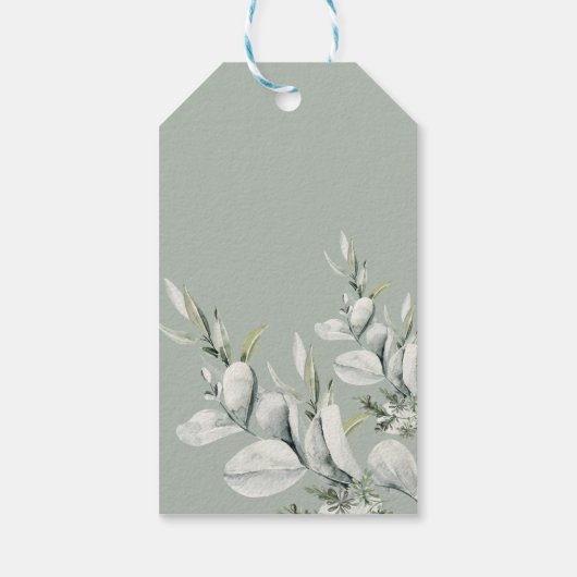 Eucalyptus Australian Animals Birthday Vielen Dank Geschenkanhänger (Rückseite)