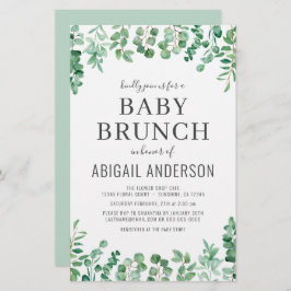 Eucalyptus Baby Brunch Dusche Einladung