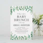 Eucalyptus Baby Brunch Dusche Einladung (Stehend Vorderseite)
