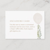 Eucalyptus Baby Dusche Begleitkarte (Vorderseite)