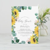 Eucalyptus Baby Dusche Einladung (Stehend Vorderseite)