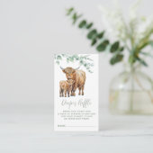 Eucalyptus Baby Duwer Diaper Raffel Begleitkarte (Stehend Vorderseite)