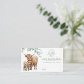 Eucalyptus Baby Duwer Diaper Raffel Begleitkarte (Stehend Vorderseite)