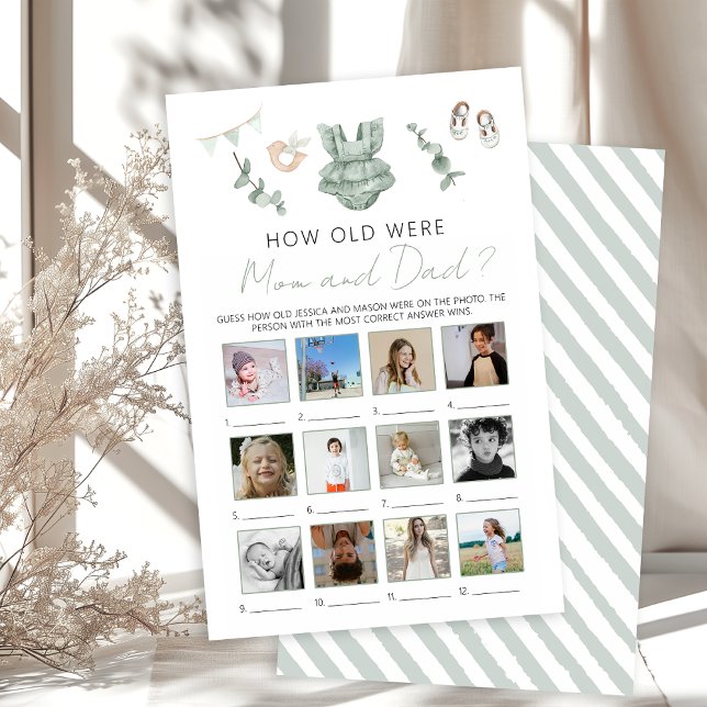 Eucalyptus Baby Girl Dusche Wie alt Mama Vater Spi (Von Creator hochgeladen)