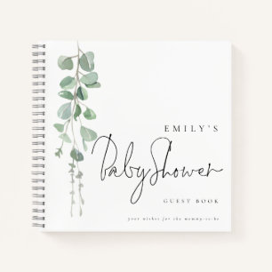 Eucalyptus Baby Shooter Gästebuch Notizblock