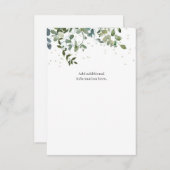 Eucalyptus Baby Shooting Einschlusskarte Begleitkarte (Vorne/Hinten)